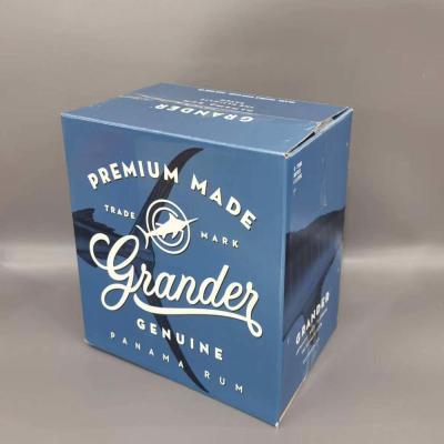 China Colorful FDA  Brandy Liquor Packaging Box 6 Packs Laser Logo for sale