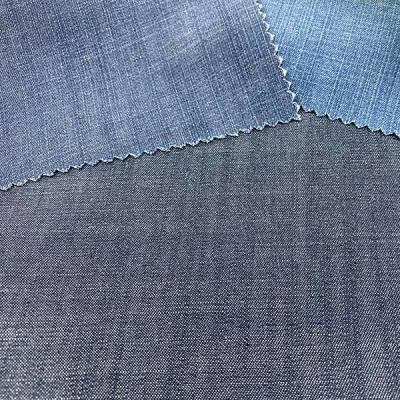 China Material de nylon do Spandex do algodão da tela 97gsm do desgaste do escritório da camisa da listra 58 polegadas à venda
