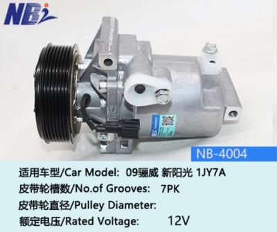 China 10S11 12V 7PK 115mm Automotive AC Compressor 92600-1JY7A B926001JY7A For Nissan TIIDA 1.6 09-11 for sale