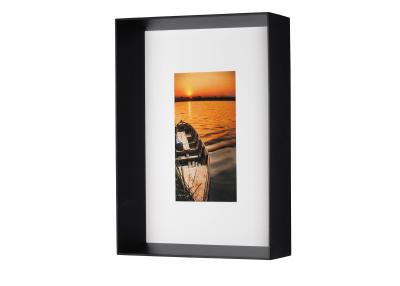 China One Single Large Opening 8x10 Wooden Picture Frames Wall Mounted In Pure Rich Black for sale