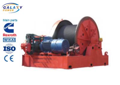 China Slow Speed Power Line Stringing Equipment Electronic Control Large Tonnage Winch For Cranes for sale