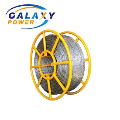 China 200KN 18mm Galvanized Anti Bursting Steel Pilot Rope Overhead Line Tool for sale