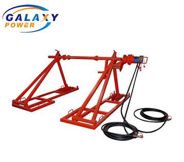 China 76mm Drum Hole 50KN Lifting Cable Drum Jack Stand Overhead Line Tool for sale