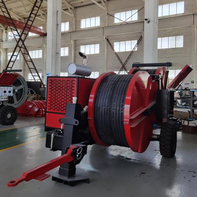 China 77kW(103hp) Engine 2x40kN Hydraulic Tensioner Transmission Line Equipment for sale