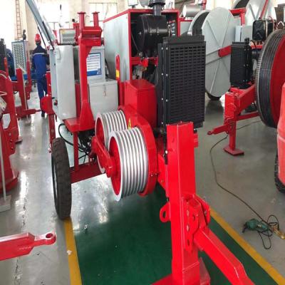 China 7 Grooves Bull-Wheel Diesel Max 60KN 6T Hydraulic Cable Puller Machine for sale
