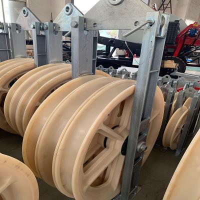 China Maestro de nylon Stringing Blocks das rodas do pacote da carga 120KN avaliado à venda