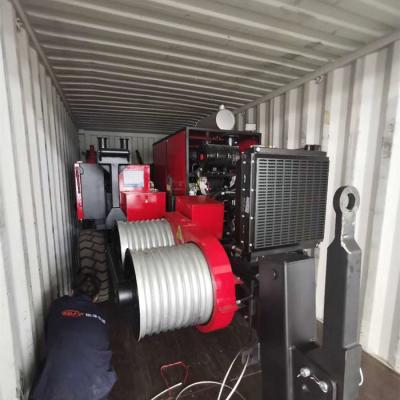 China Aerical Stringing 239KW(320hp) 22T Hydraulic Cable Puller Winch Machine for sale