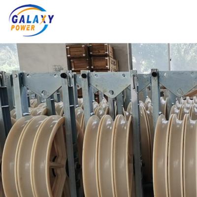China Nylonleiter Cable Stringing Blocks des rad-drei für Fernleitung zu verkaufen