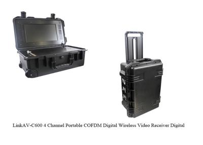 China Tactical COFDM Video Receiver HDMI CVBS with Battery & Display Supports HDD & TF Card Recording for sale