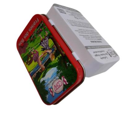 中国 長方形の小さなキャンディーブリキ缶ヒンジ付き収納ブリキ ISO SMETA 販売のため