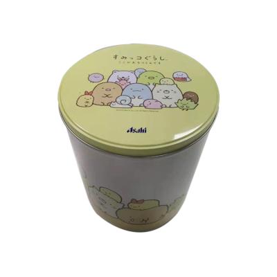 China Large Cylinder Metal Biscuit Tin Can Box 200*250mm For Promotion Gift Packaging for sale