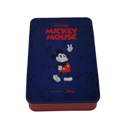 China Disney Certified Rectangular Metal Coffee Tin Box With Lid Offset CMYK printing for sale