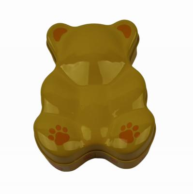 China Metal Tinny Tin Box do presente dos doces dos doces de Teddy Bear Custom Tin Can à venda