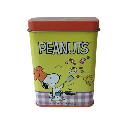 China Personalized Food Grade Nuts Tin Candy Box With Hinged Lid For Nuts Packaging for sale