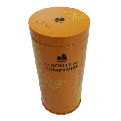 Cina Carrello di tè decorativo rotondo d'annata Tin With Airtight Lid Tea Tin Packaging in vendita