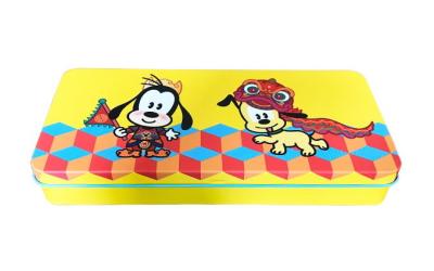 China Rectangle Retro Tin Pencil Case Gift Tin Box Packaging OEM ODM for sale