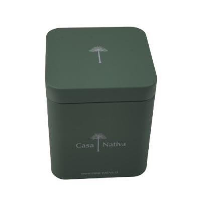 China Bespoke Collectible Square Metal Tin Container With Airtight Double Lid for sale