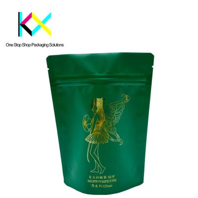 China Golden Hot Foil Stamping Digital Printed Packaging Bags 125um Thickness for sale