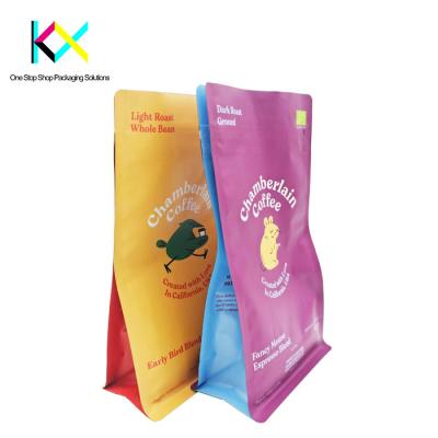 China Easy Tear 500g Coffee Packaging Bags Resealable Zipper With Valve for sale