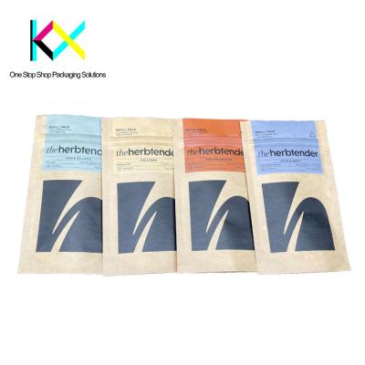 China Recyclable Compostable Kraft Pouches Snack Packaging Bags EU Certified for sale