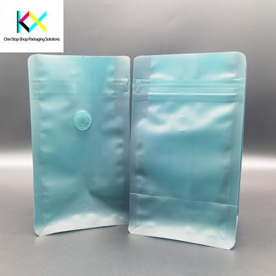 Chine Sac à fermeture à glissière à fond plat imprimé en rotogravure avec vanne en une seule couleur à vendre