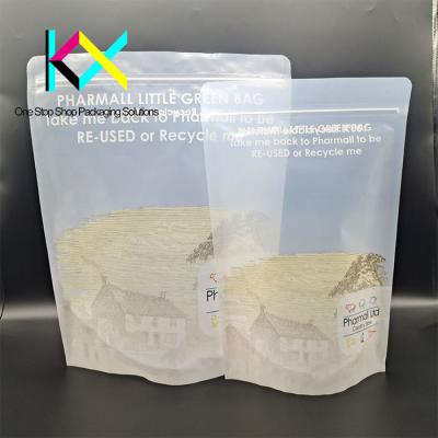 China 130-140um Recyclable Packaging Bags High Barrier Ziplock Standing Pouch for sale