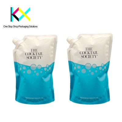 China Gravure Printed Liquid Stand Up Pouch Sustainable Packaging Bags With 16mm Spout for sale