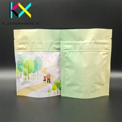 China Bolsas de embalaje de bocadillos de papel aluminizado con toque suave Bolsas de alimentos impresas a medida en venta