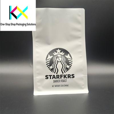 China Square Bottom Coffee Packaging Bags 250g 500g 1kg Stand Up Pouches for sale