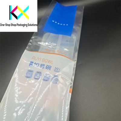 China Embalagem de mercadorias em taça Selo traseiro Gusset lateral Sacos de plástico espessura 120um à venda