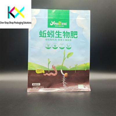 China Witte kraftpapier, rotogravure, gedrukte zakken, platte bodem met gripsiegel voor voedsel Te koop