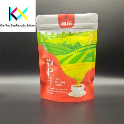 China Rotogravure Printing Chinese Medical Products Packaging Clear Stand Up Pouch With Window for sale