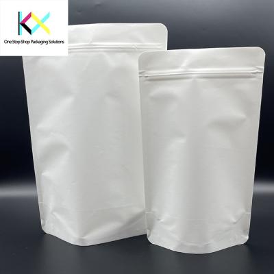 China Biodegradable Kraft Paper Packaging Bags Stand Up Zipper Pouches for sale