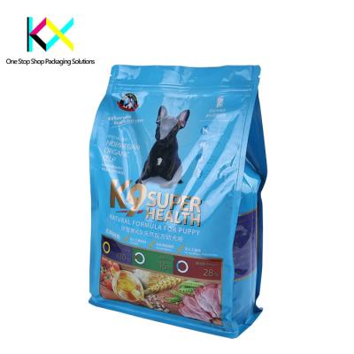 China Prueba y revisión flexibles con bolsa de fondo plano para bolsas de embalaje de alimentos para mascotas en venta