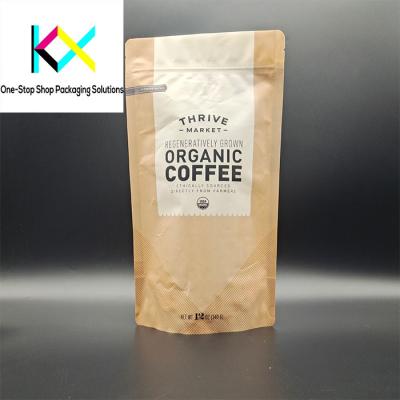 Κίνα Τυπωτικά Kraft Stand Up Pouch με Ziplock Kraft Paper Coffee Bags 130-140um προς πώληση