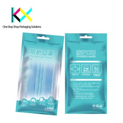 China Customized Medical Products Packaging resealable zipper plastic Bags with good barrier for protective masks en venta