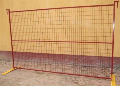 China 6'X9.5' Temp Construction Fence , Portable Fence Panels Powder Spraying Coated Surface for sale