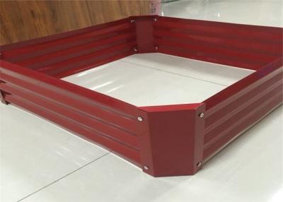 China Outdoor Metal Garden Boxes , Home Galvanized Metal Raised Beds Recyclable Material for sale