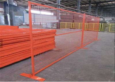 China Orange Construction Temporary Fence / Welded Wire Temporary Fence Panel for sale