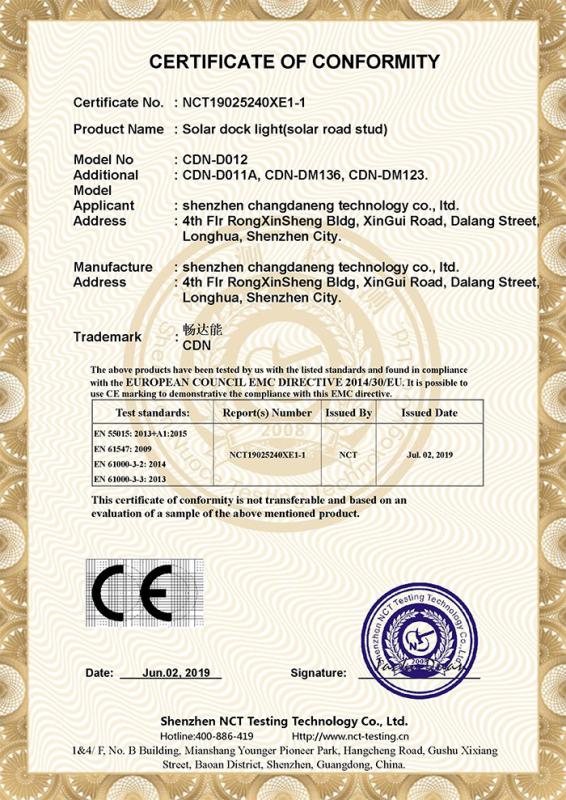 CE - Shenzhen Changdaneng Technology Co., Ltd.