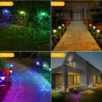 China Multicolored Solar Powered Spot Light Decorative Lamps Garden For Sidewalk for sale