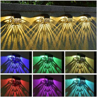 China RGB Changing  Solar Powered Landscape Fence  Light LED Outdoor Courtyard Solar Garden Light for sale