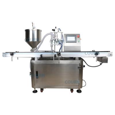 China Automatic induction quantitative sticky sesame pepper paste honey flow gel hand sanitizer paste filling machine for sale