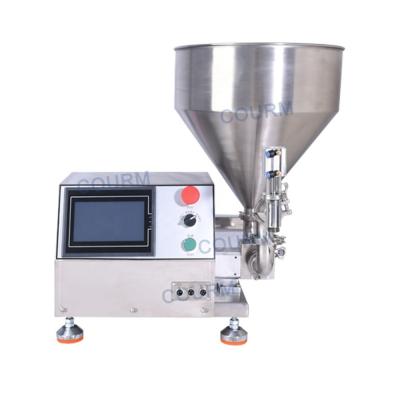 China Benchtop semi automatic rotor pump high viscosity gel cosmetic cream emulsion jam bottle honey ketchup sauce filling machine for sale