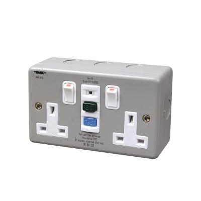 China RCD Protected Safety Socket Wall Switch Socket UK Safety 13A 30ma 13A MAX Standard Grounding 10ma 30ma 240V/AC 3months-1year for sale