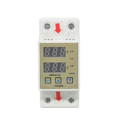 China Protector 40A 63A Over and under voltage limiting current auto reclosing protector en venta