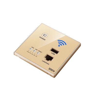 China Router In-wall Smart Switch Socket Wireless 300mbps Double USB Charging Ports 2.4G with Us Wall Wifi Router 300 Mbps WPA2-PSK for sale