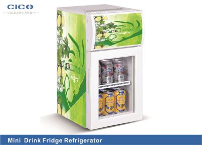 China Full Glass Front Mini Fridge , Small Glass Front Beverage Cooler for sale
