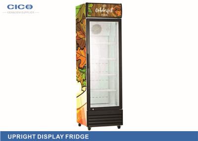 China Single Temperature 430L Upright Display Refrigerator Fan Cooling System for sale