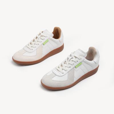China Ladies Strappy Genuine Leather Sneakers Casual Shoes White for sale